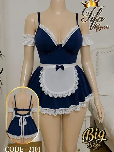 کاستوم خدمتکاری سایز بزرگ سورمه tifa کد 2101