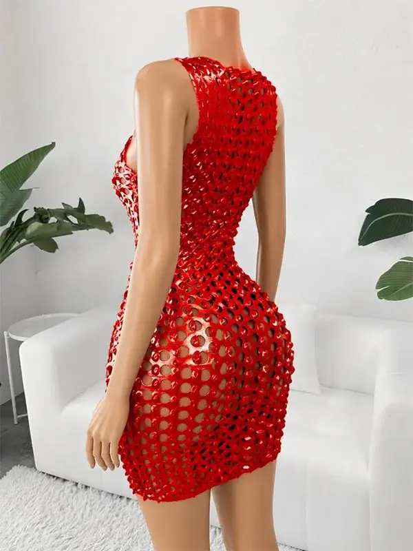 پیراهن دیسکویی فلسی ویتاریتا براق کد 882