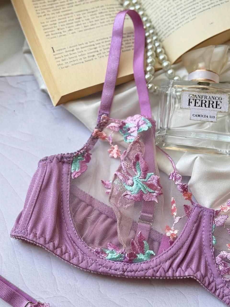 ست لباس زیر زنانه یاسی برند هانیس کد H0114