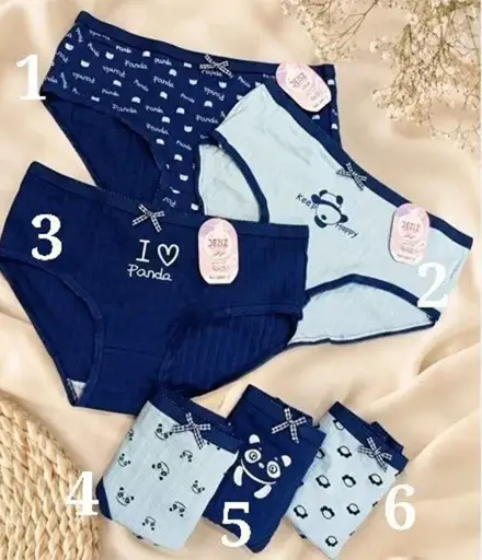 شورت نخ پنبه زنانه آبی در 6 طرح سایز 2Xl